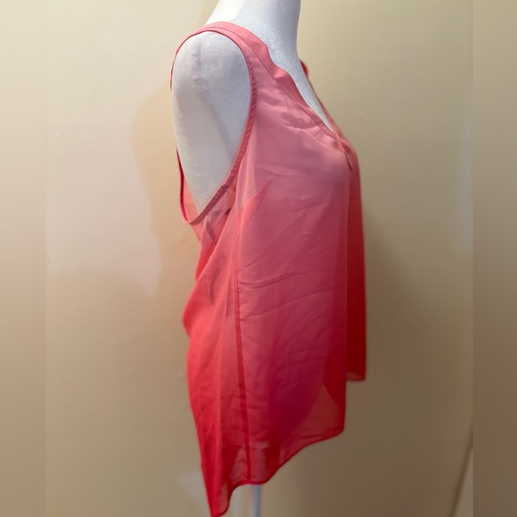 Medium G by Guess Pink Ombre Sheer Racerback Tank Top - Picture 4 of 10
